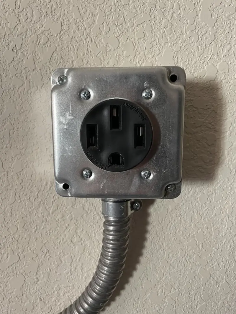 NEMA 14-50 outlet installed for Electrical Panel Upgrade in Chandler